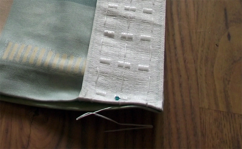 Step 8 of our Curtain making guide - Adding Curtain tape